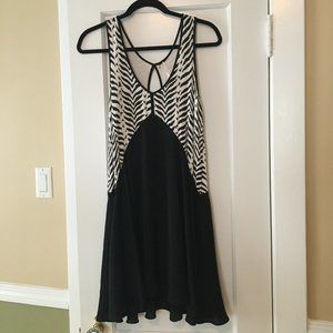 Free People Black/White Zebra Swing Dress